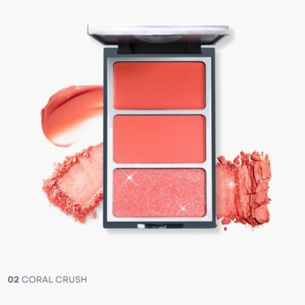 *NIB* Pinch Perfect Smooth + Power Trio- Coral Crush Makeup Palette